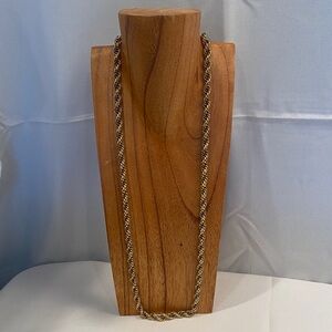 VTG 1960s D'Orlan 22kt GP Chunky Gold Rope Chain Necklace 15" 30"